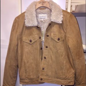 Lucky Brand Authentic Suede Jacket w/Sherpa Lining